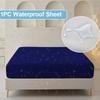 Solid Color Waterproof Bedsheet, Soft and Comfortable Bedding Mattress Protective Cover Suitable for Bedrooms, Guest Rooms, Fitted Sheet No Pillowcase