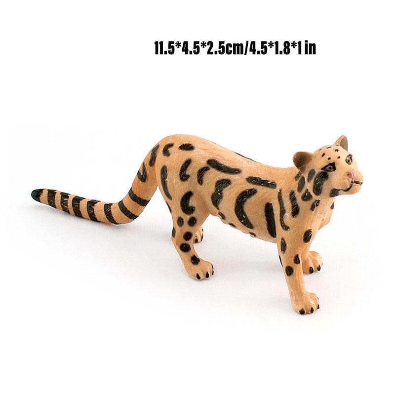 Realistic Leopard Model Toy Plastic Desktop Decoration 5-12.5cm Length 4-9.5cm Height