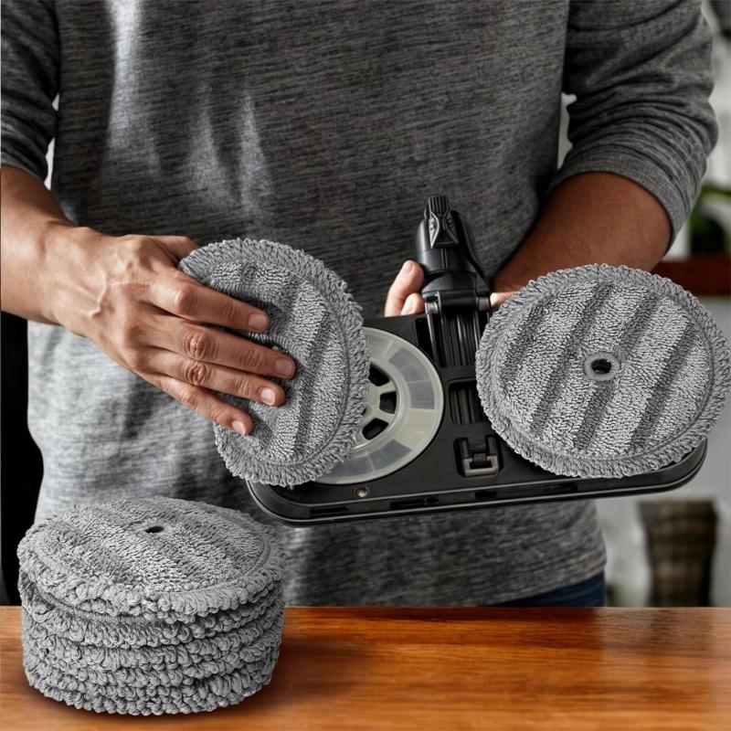 6Pcs Microfiber Mop Cloth Washable Microfiber Mop Pads Vacuum Accessories Sweeping Part for A9/A9T/A9K/A9+ Accessories