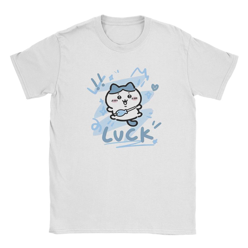 Chiikawa Cute Crime Mugshot Tshirts Men Cotton Tops Shirts Kawaii  Round Neck Short Sleeve