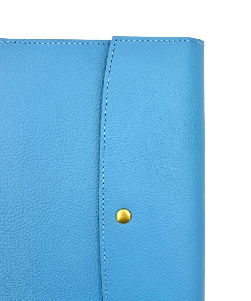 UOML Genuine Leather Planner Cover, Made In Japan (Light Blue, Hobonichi Techo Weeks)