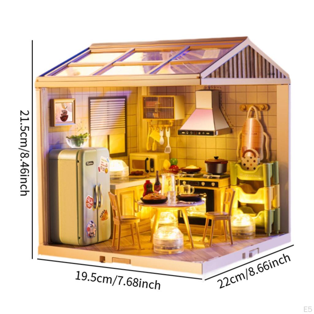 Craft Doll Houses with Furniture Tiny House Diorama for Teens And Kids