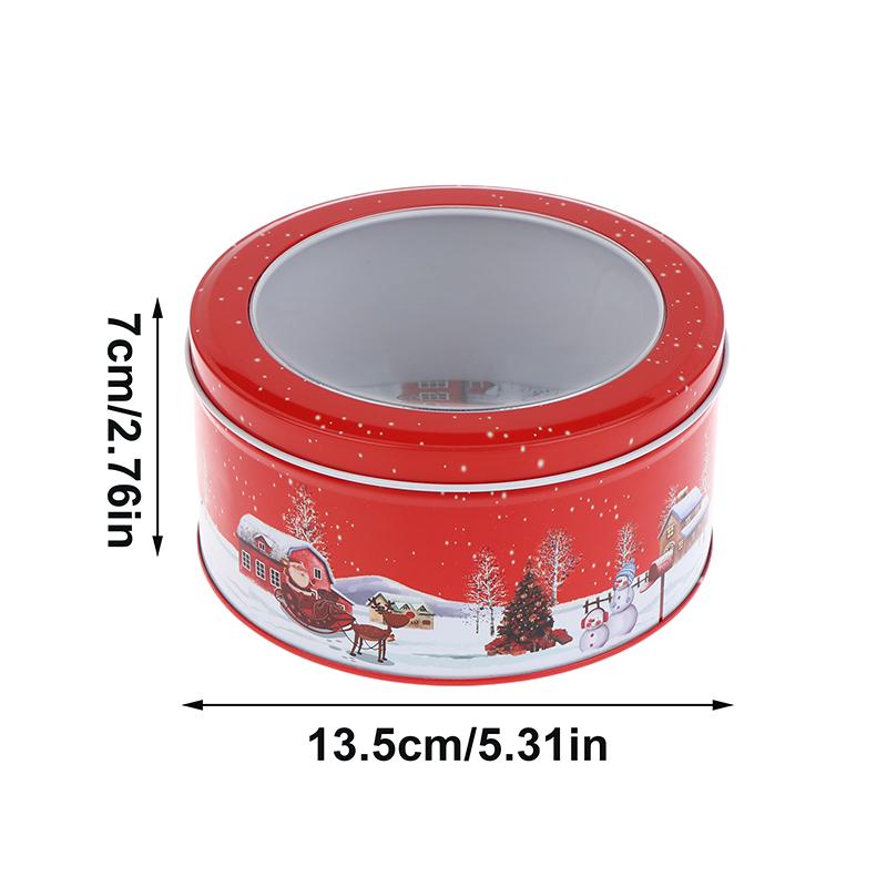 Christmas Tinplate Candy Box Santa Claus Tin Reusable Chocolate Storage Case For Gift Storage Home Cookie Packaging Box