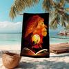 1Pc Lion Cub Explores Jungle Beach Towel Microfiber Beach Towel Thin Absorbent For Beach Swimming Yoga Bath Sports 0917269