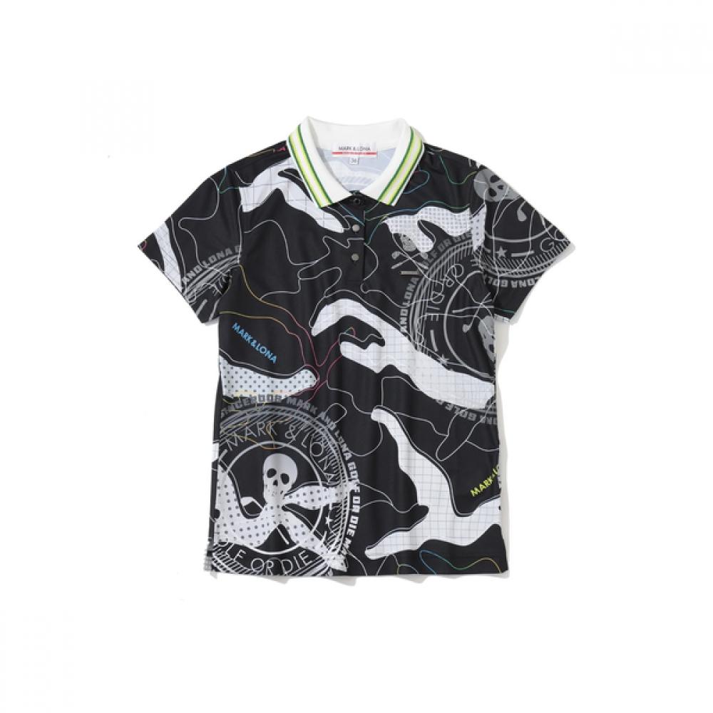 Mark   Lona W Gn Camo Graphic Print Ss Polo  Ls2ix03f 