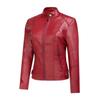 European & American Women's Leather Motorcycle Jacket - Fashion Zipper Short Vintage Coat