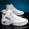 Tendência de sapatos de lona de cano alto masculino casual legal moda estilo de rua tênis hip hop para adolescentes
