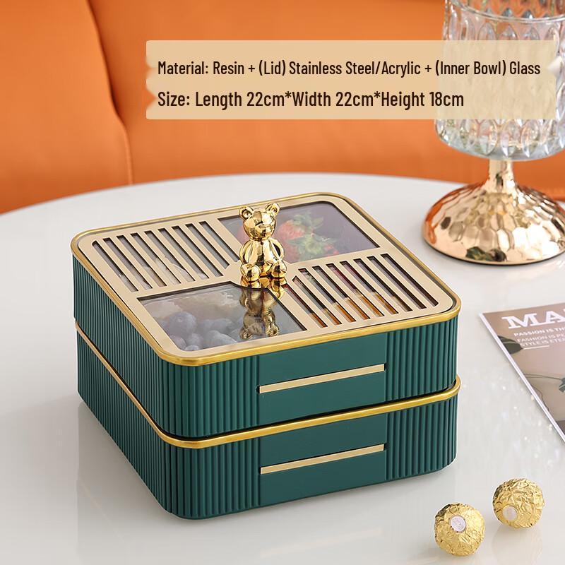 Naijiang Luxury Multi-Tier Snack & Fruit Serving Platter with Lid