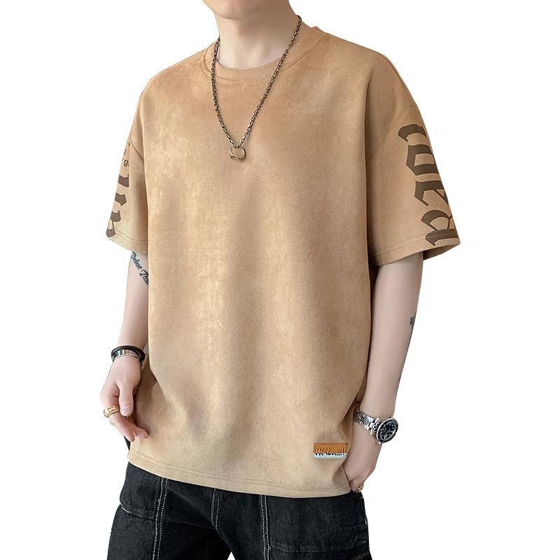 Camiseta Masculina de Manga Curta Verão Lazer Esportes Algodão