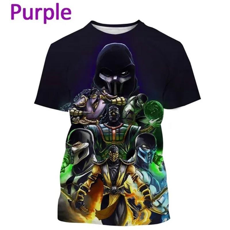 Fighting Game Mortal Kombat T Shirt For Men Cool Short Sleeve Tee Tops Fashion Casual Oversized Streetwear Tshirt Ropa Hombre