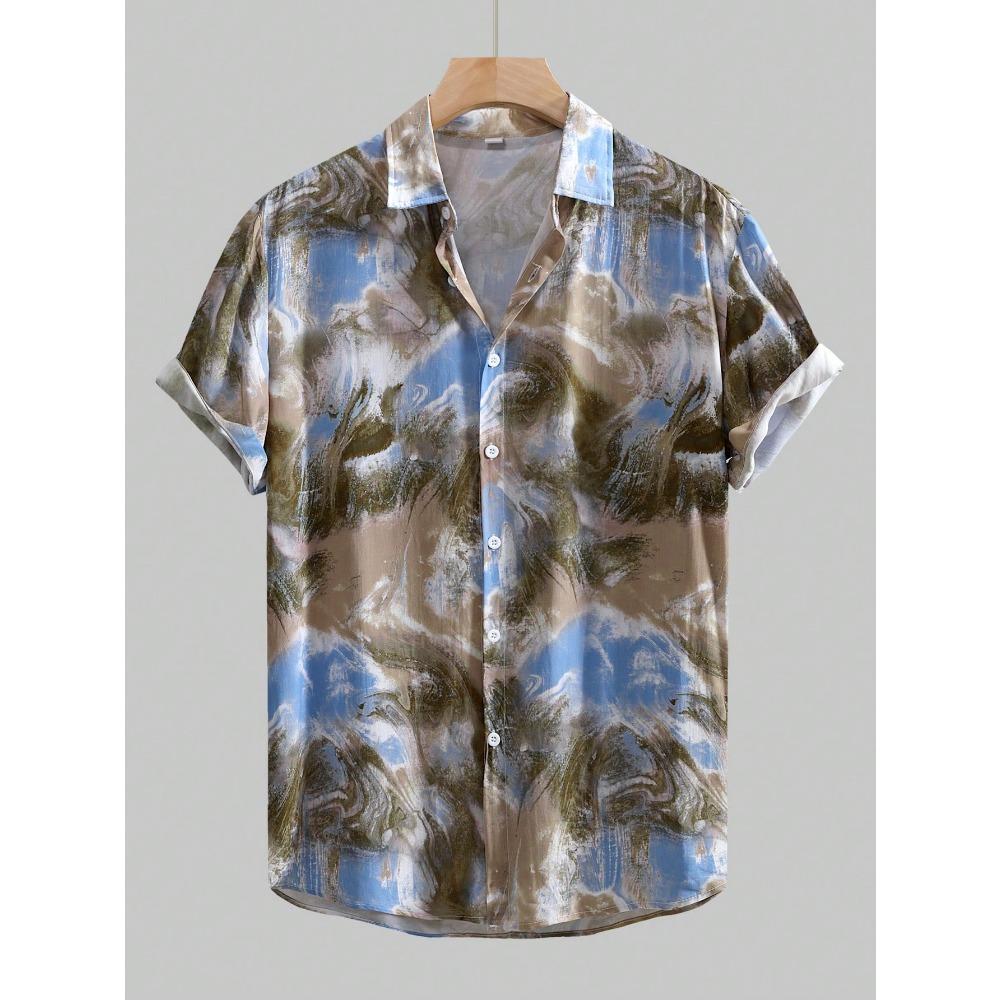 Men's All-Over Printed Short Sleeve Hawaiian Shirt