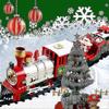 Electric Christmas Train - Sound And Light - Train Christmas Decoration With Animated Wagon And Santa Claus Tree Rails - PR