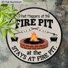2D Flat Vintage Aluminium Sign with Campfire Gathering Pattern - BBQ Figurine Ornaments - Ideal for Front Door, Wall, Porch, Fence Decor - Ideal Gift