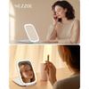 Travel Makeup Mirror Rechargeable Portable Mirror with Lights 3 Color Lighting 7.5 inch Ultra Thin and Lightweight LED Folding