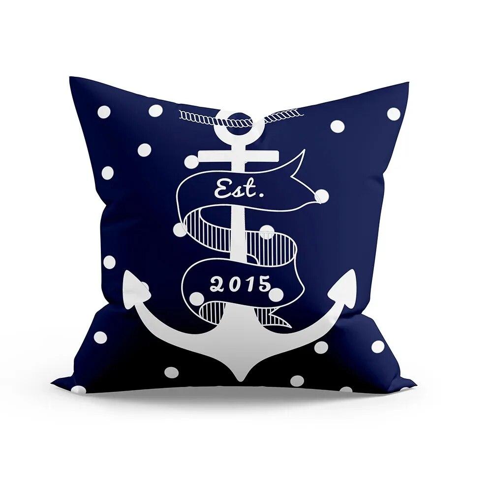Nautical Theme Series Printed Pillowcases Home Decoration Living Room Sofa Cushion Cover Bedroom Room Dormitory Decoration