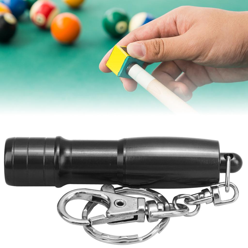 Billiard Cue Tip Pricker Pool Stick Skin Piercing Needle Pricking Pin with KeychainBlack