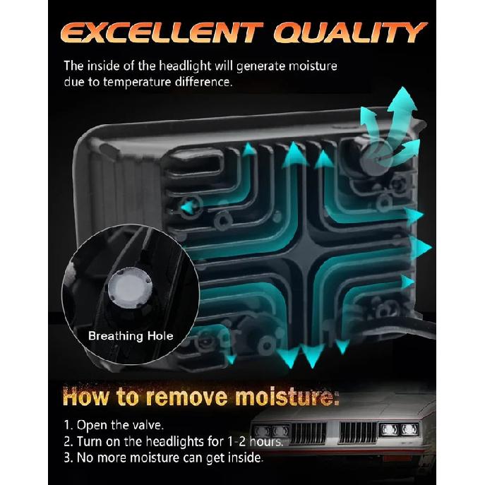 80W 4X6 Inch LED H4 Headlights Projector High Low Beam Work Light For H4651 H4652 H4656 H4666 Car Truck Conversion Offraod