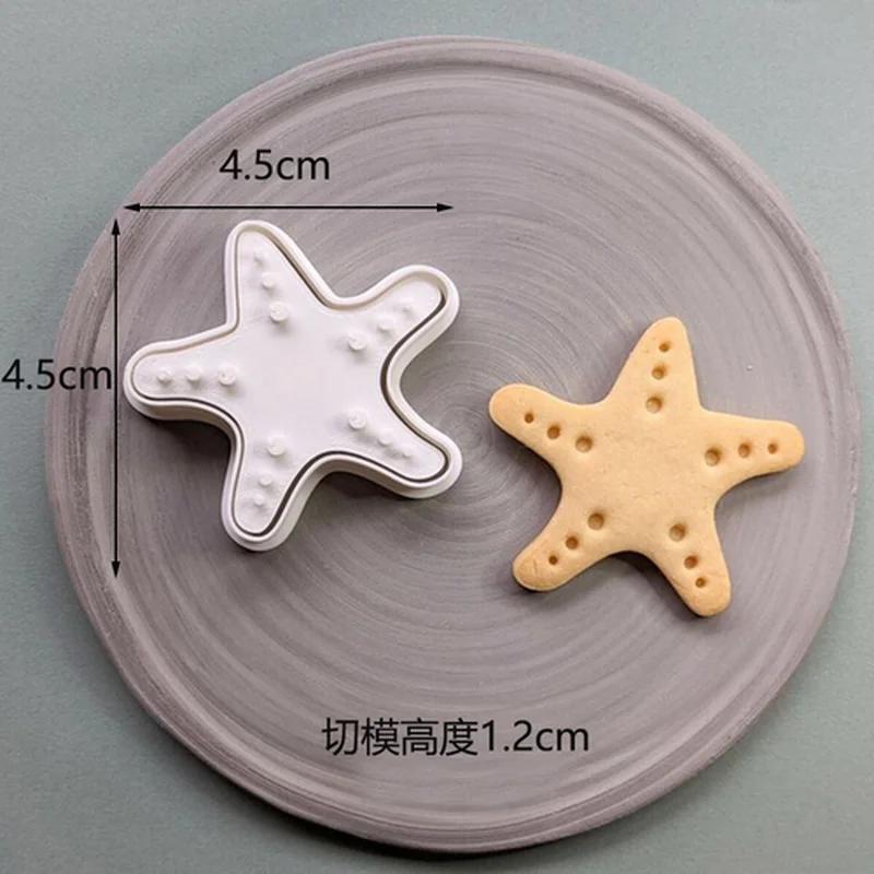 

Sea World Whale Fondant Frosting Cookies Mold Home Parent-Child 3D Ocean Whale Shark Shell Pattern Cookie Mould Biscuit Cutters