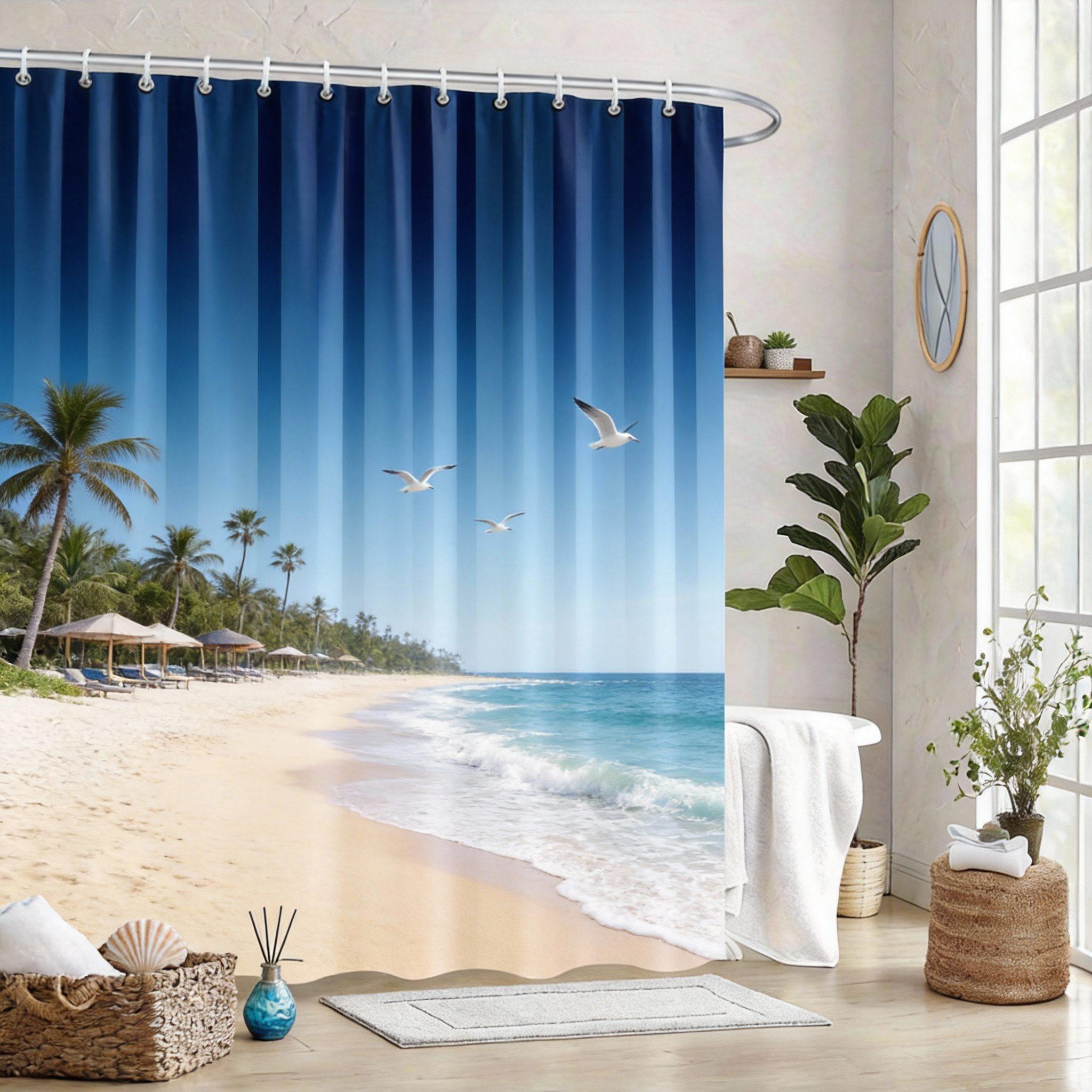 

Soft Stripe Shower Curtain 180x180cm – Pastel Rainbow Colors, Minimalist Bathroom Decor Gift, 12 Hooks 90X180cm(35x70in)