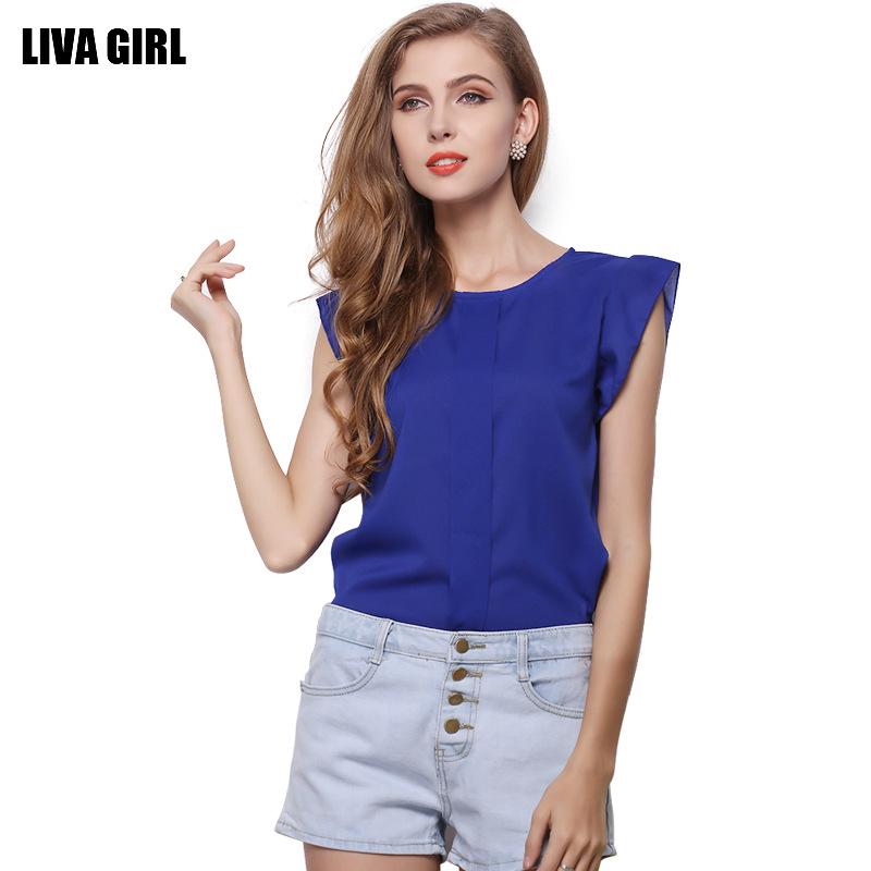 Removed from the shelves--European and American Women's Large-size Chiffon T-shirt, Solid-color Short-sleeved Top, Flying-sleeved Chiffon Shirt Whole