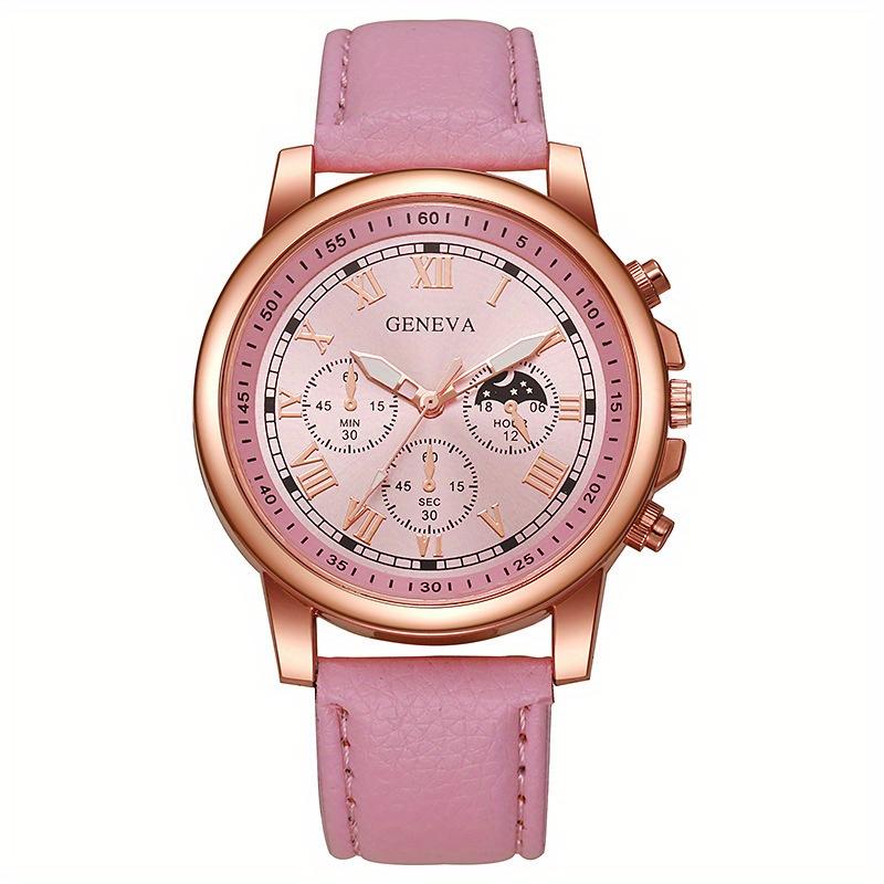 1pc-Casual Fashion Women s Watch Leather Strap Student Girls Simple Retro Quartz Watch