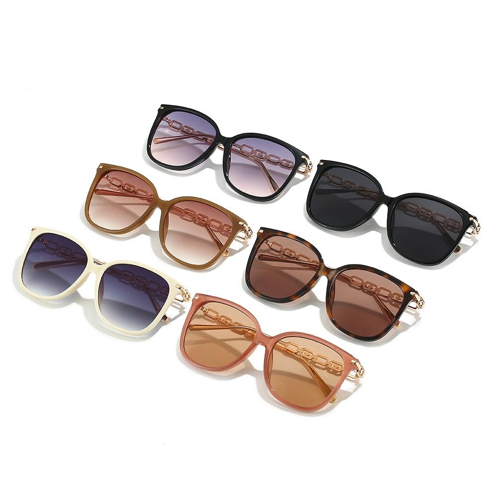 Retro Round Women'S Sunglasses Big Frame Black Oversized Gradient Eyewear Woman Fashion Luxury Designer Sun Glasses Men Shades