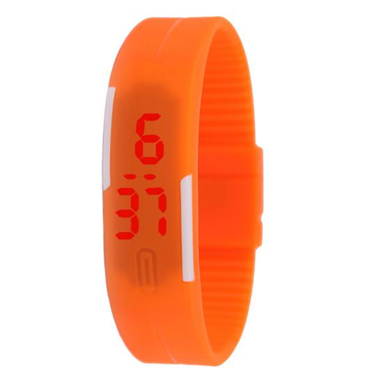 

Sports Thin Strap LED Time Date Display Children Kids Digital Wrist Watch Gift оранжевый