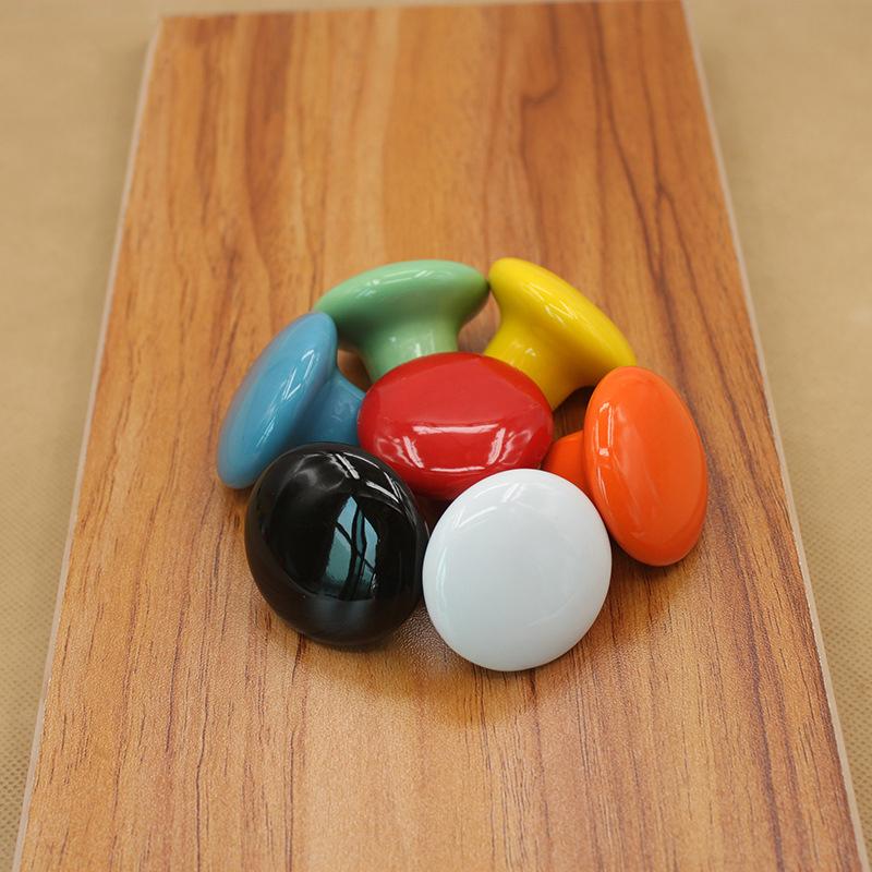 Colorful Ceramic Cabinet Children's Handle European Style Multi-Color Drawer Shoe Cabinet Wardrobe Handle Furniture Hardware
