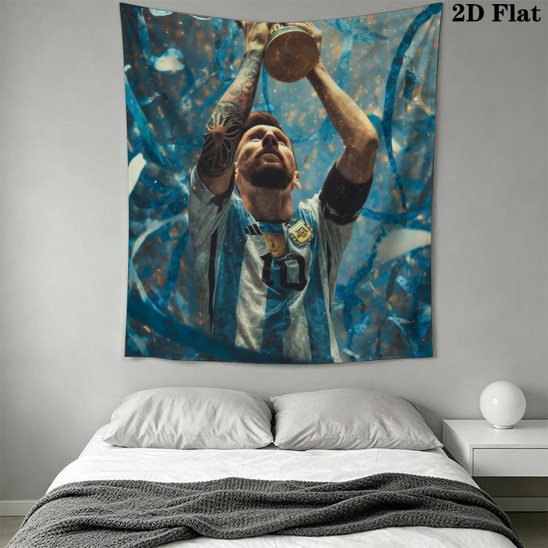 Messi Wall Tapestry Aesthetic Wall Hanging Printed Fabric Blanket Decorative Tapestries for Bedroom Living Room Home Decor
