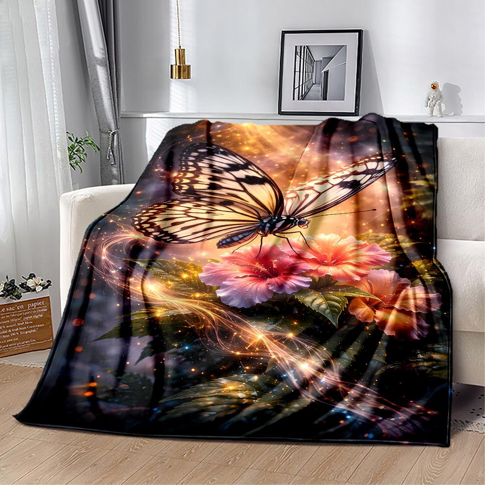 Enchanted Butterfly Garden blanket Suitable for offices, travel, living rooms also a good gift for friends and family Suitable for all seasons.