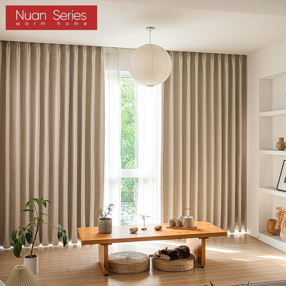 1 Stück Nuan Serie Minimalistischer Uni-Strukturierter Verdunkelungsvorhang, Geprägte Rautensteppung Dicke Vorhänge für Schlafzimmer Wohnzimmer Heimdekoration