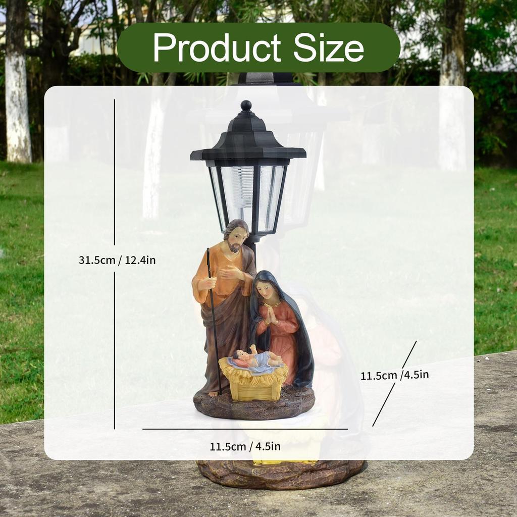 Solar Garden Statue Decor Creative Landscape Birthday Gift Resin Ornament Figurine