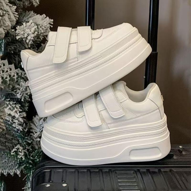 Velcro little white shoes women's autumn new thick-soled heightening casual women's shoes fashion versatile classic board shoes