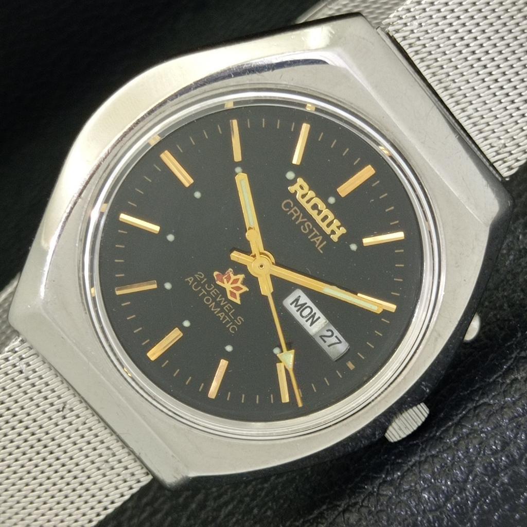 

Б/У АВТОМАТИЧЕСКИЕ ЧАСЫ RICOH R31 JAPAN MENS DAY&DATE С ЦИФЕРБЛАТОМ ЧЕРНОГО ЦВЕТА a433067-2 R114-a433067