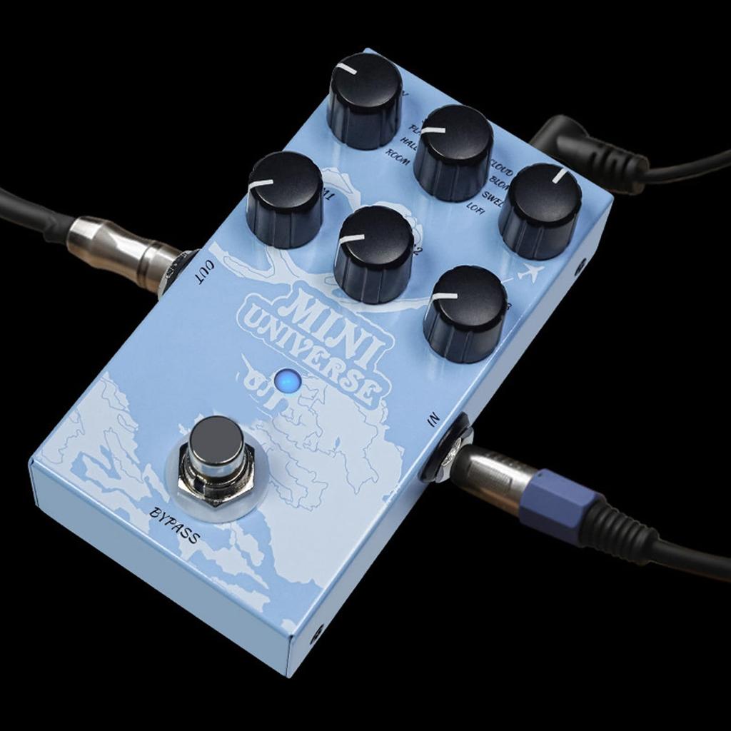 Alomejor Guitar Effect Pedal Digital Modeling Reverb 9 Types Authentic Sound Creativity