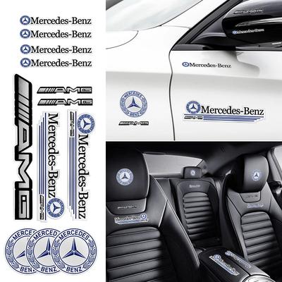 1set Car Badge Sticker Car Decoration Decal For Mercedes Benz W204 W124 W201 W202 W212 W220 W205 GLA CLA Car Accessories Gadgets