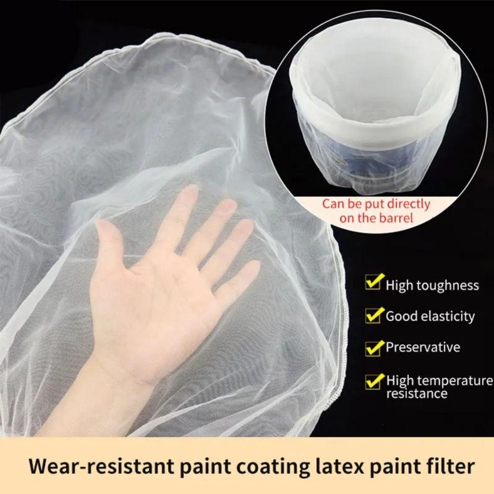 5Pcs Top Opening Liquid Filter Bags Elastic Paint Screen Net Paint Strainer Bags Painting