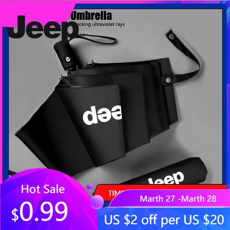 Per Auto Jeep Ombrello Portatile Automatico Retrattile Pieghevole Per Jeep Grand Cherokee Wrangler JK Gladiator Compass Renegade P