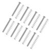 8 Set Guitar Pickup Screw Spring Iron Double Coil Pickup Frame Mounting Screws and Springs Silver