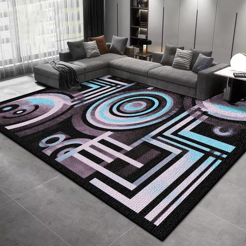 Moderner Abstrakter Dekorteppich in Großer Größe für Wohnzimmer Rutschfest Weich Couchtischmatte Leicht zu Reinigen Raumdekor Bereichsteppich