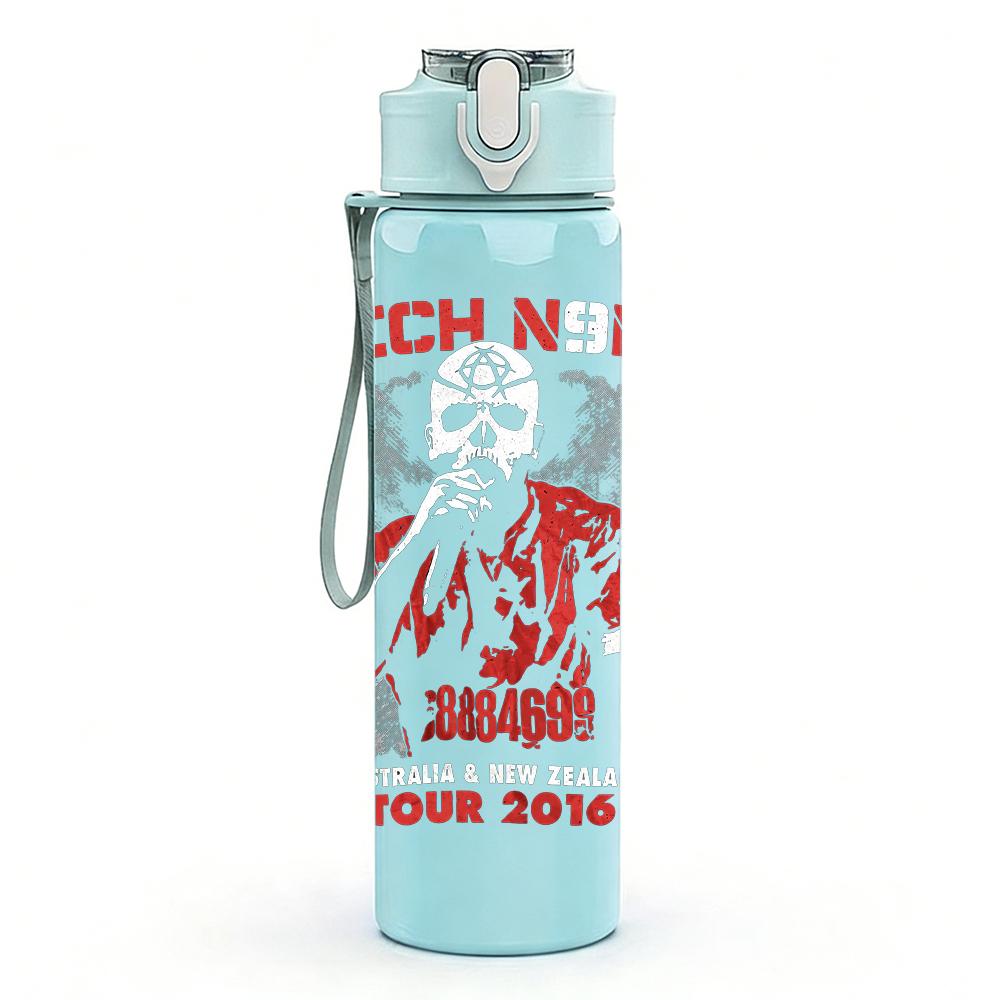 1PC Retro Red Devil Horror Graphic Print 750ml Portable Sports Water Bottle Leakproof Gym Outdoor Travel Drink Cup