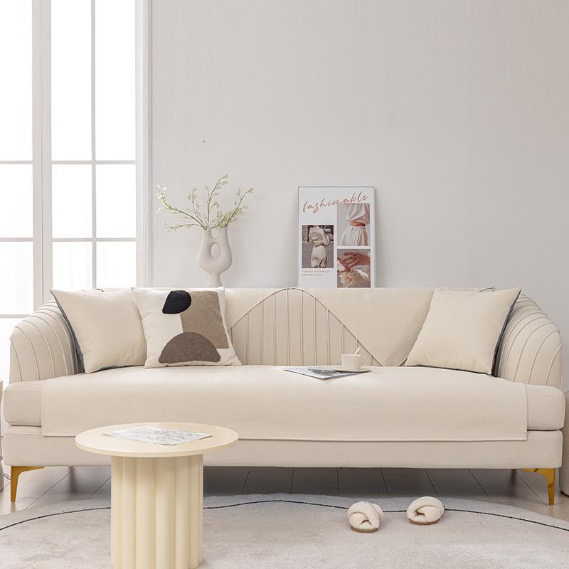 Uniwersalna narzuta na sofę ręcznik tkanina szenilowa jednokolorowa poduszka na sofę do salonu antypoślizgowa poduszka na sofę podłokietnik oparcie na oparcie