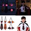 Adjustable Straps Gold Dust Bat Bow Tie Spooky Halloween Tie Props  Themed Events