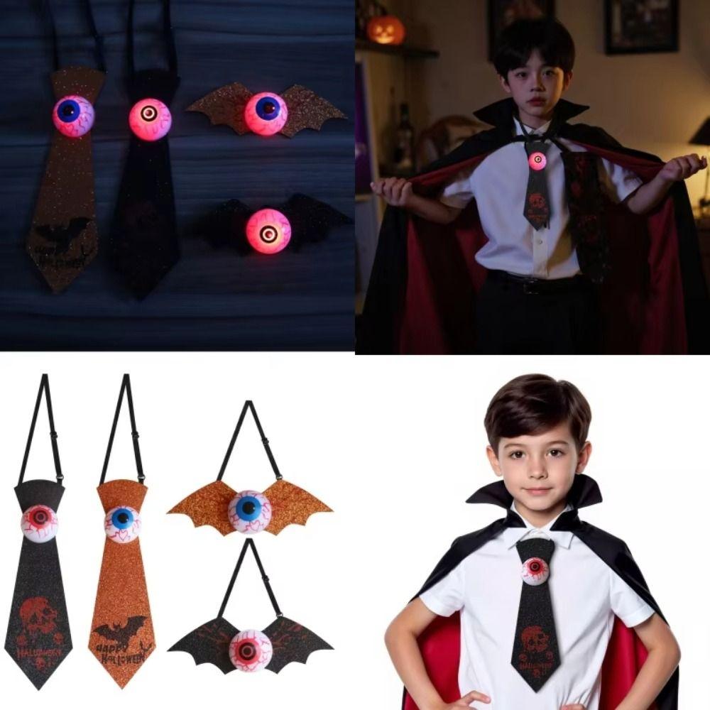 Adjustable Straps Gold Dust Bat Bow Tie Spooky Halloween Tie Props  Themed Events