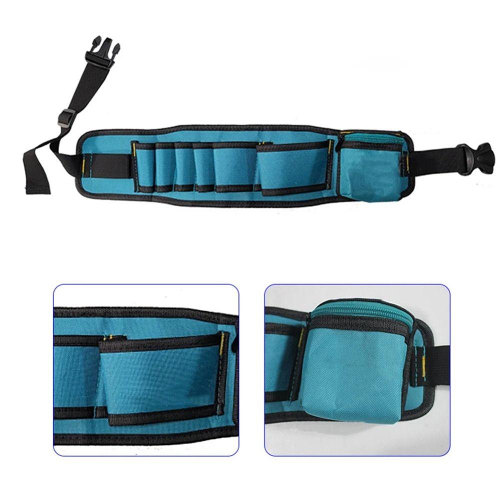 Multi-pockets Waist Tool Bag Adjustable Storage Bag Durable Electricians Tool Pouch Carpenter