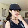 100% linen summer old money retro casual forward hat solid color light and breathable adjustable to show a small face