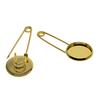 10 Pieces Blank Brooch Settings Lapel Pin Safety Hijab Pins Base 16mm Silver