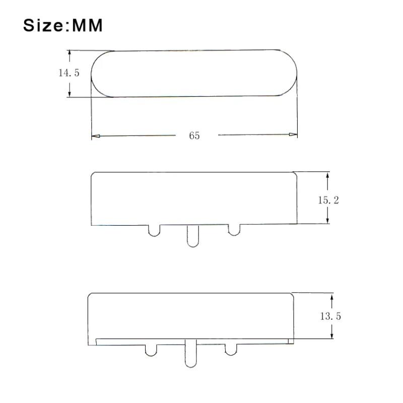 1Pc Brass Electric Guitar Neck Pickup Cover Chromeblackgold Shell For Replacement Protective Shield For Pickup