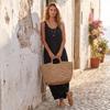 Women’s Loose Fit Sleeveless Jumpsuit Wide Leg Casual Long Romper Lightweight Spaghetti Strap Baggy Pants Overalls