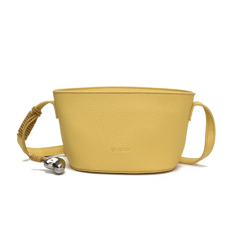 Summer Small Saddle Simple PU Solid Shoulder Bags for Women 2026 New Versatile Portable Stylish Design Essential Crossbody Bags